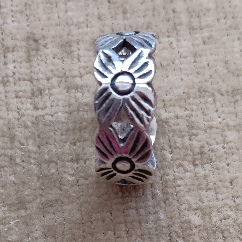 925 Silver Flower Band Ring